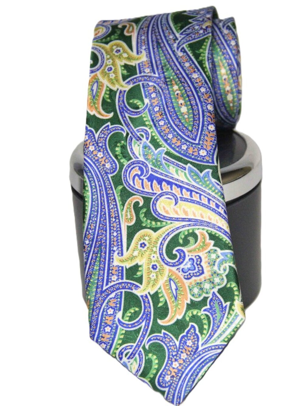 Geoffrey Beene Silk Tie Multicolor Paisley Floral Men's Necktie